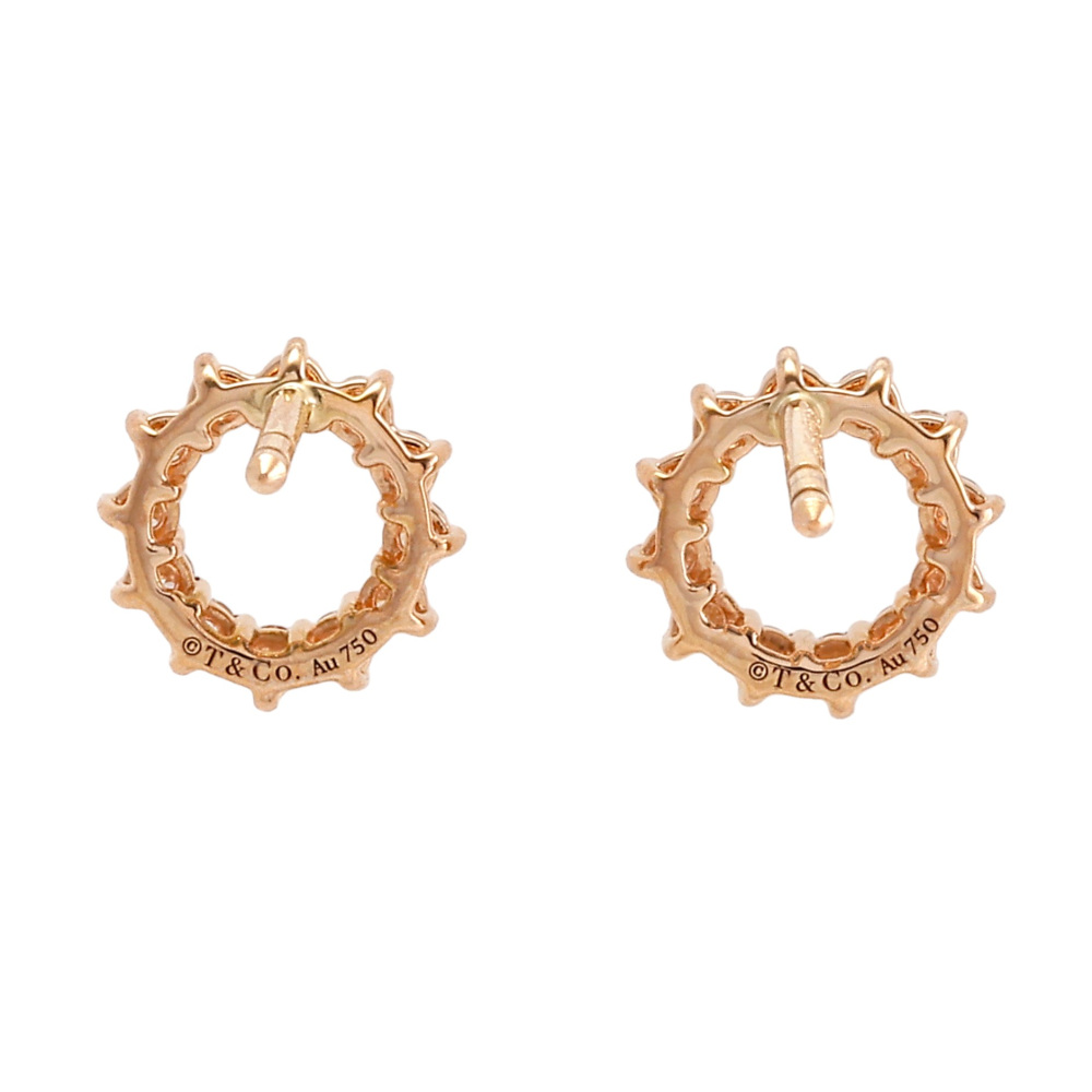 Tiffany & Co. Open Circle Earrings 18K Rose Gold Diamond 60573174