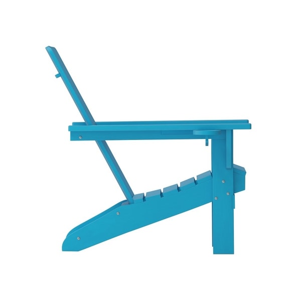 Set of 4 Commercial AllWeather Adirondack Chairs with Cupholders