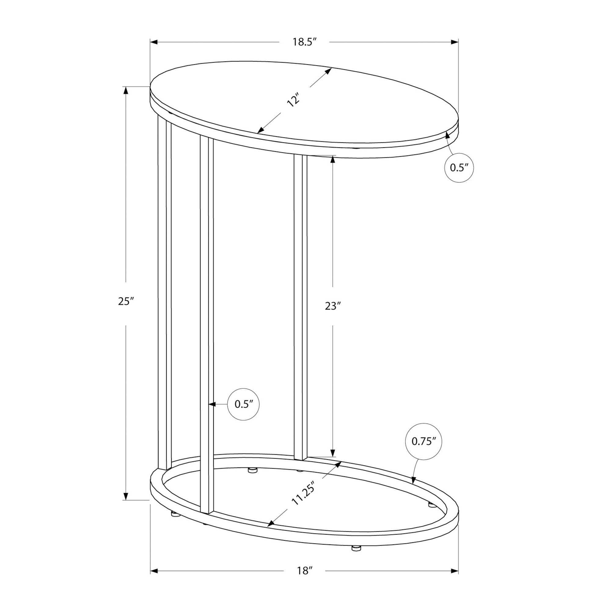 Accent Table Oval Dark Taupe - EveryRoom