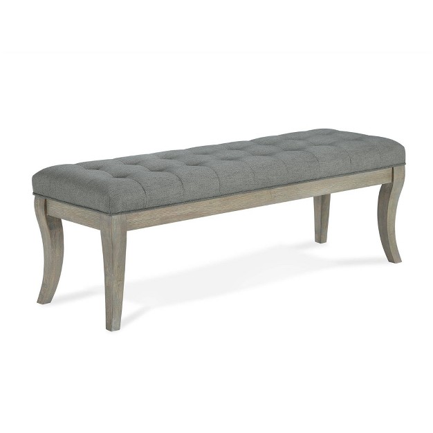 Adina Rectangular Tufted Bench Taupe Dorel Living