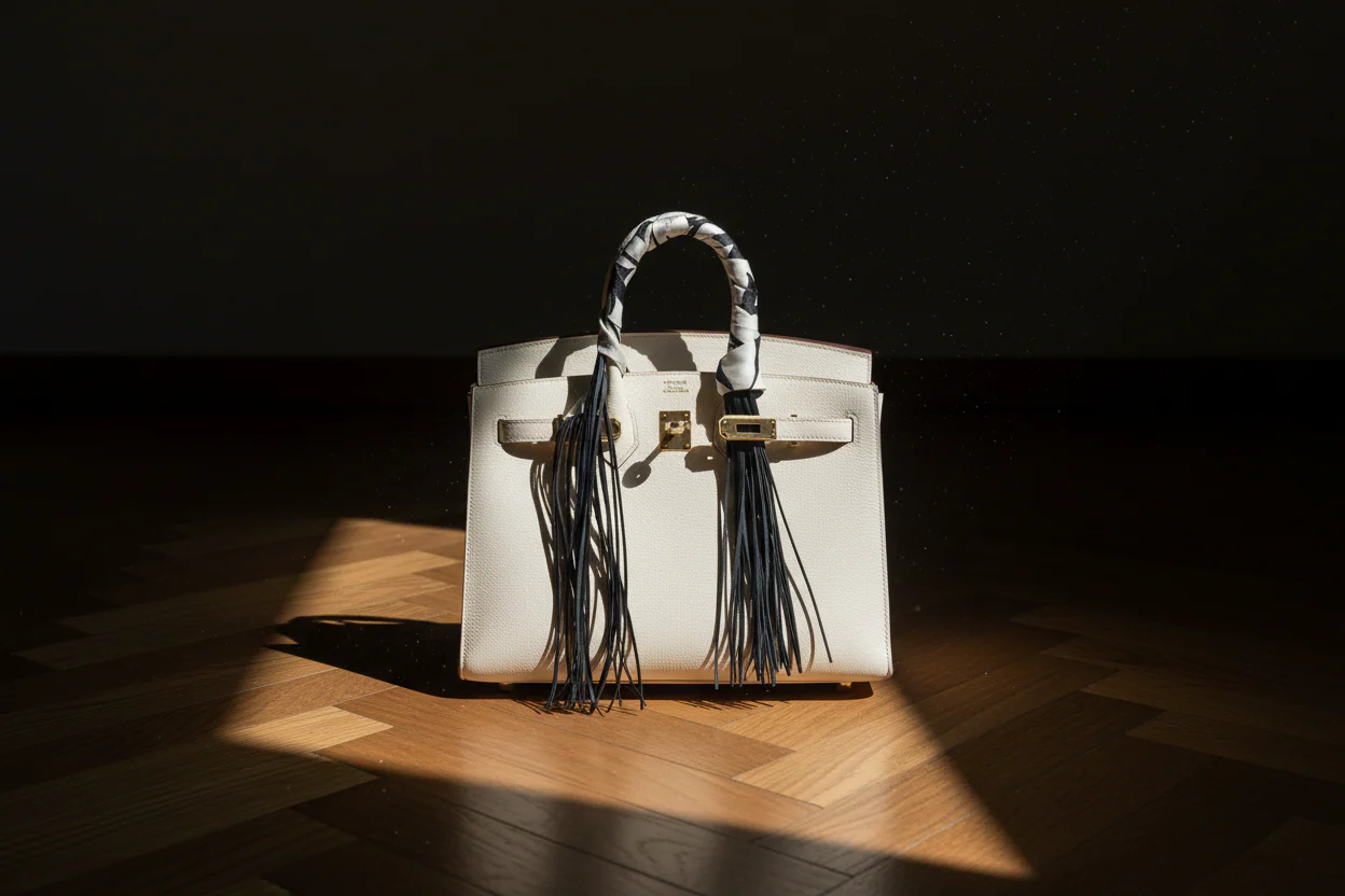 Hermès Birkin 25 Sellier Craie Epsom Gold Hardware