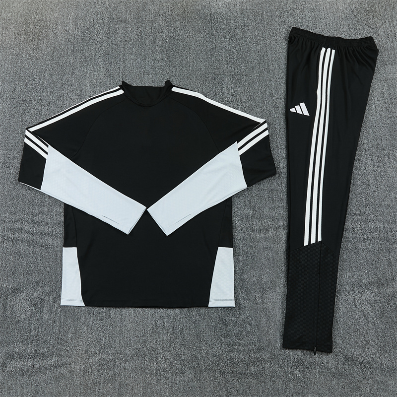 Adult/ Kids Miami 2627 Half Zippered Training Suit - Black