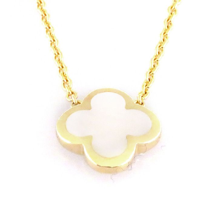 Van Cleef & Arpels Pure Alhambra Necklace 18K Yellow Gold Shell