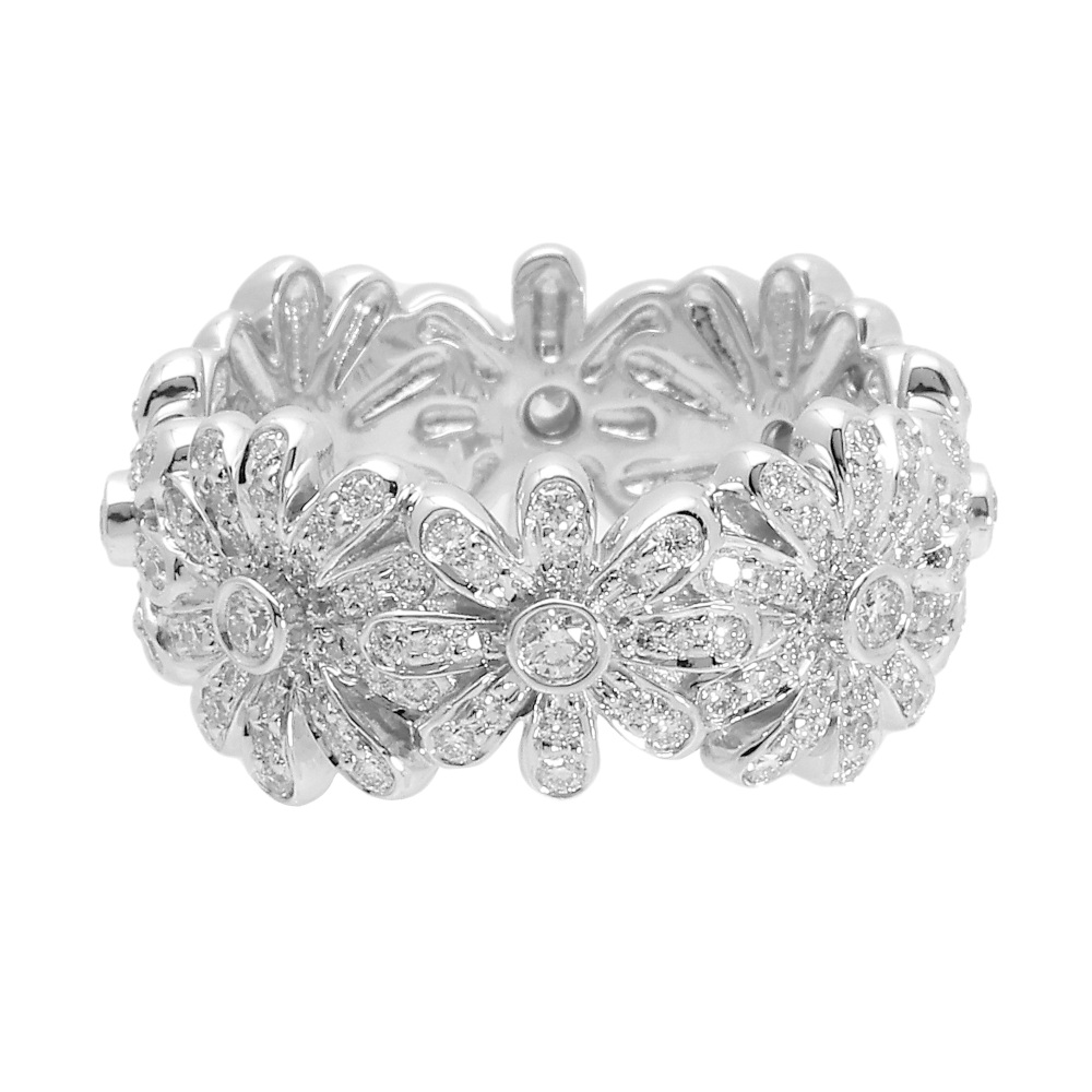 Tiffany & Co. Jean Schlumberger Rin Daisy Diamond Ring Platinum