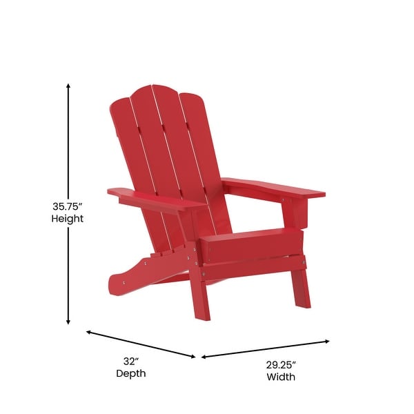 Set of 4 AllWeather Adirondack Chairs with Cupholders