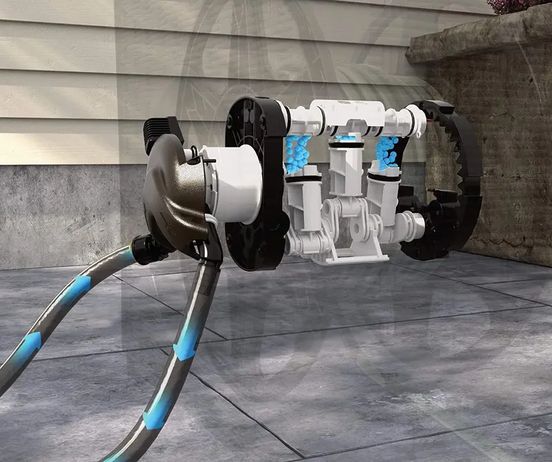 Suncast Aquawinder 125-Foot Retractable Hose Reel — Water-Powered, Wicker Design, Java Finish