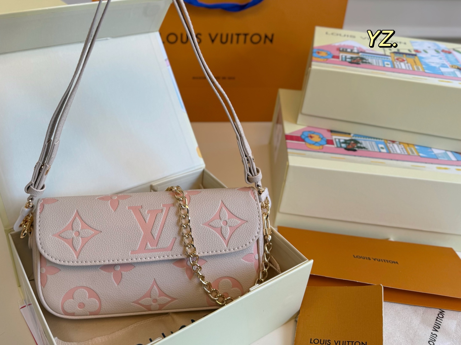 Louis Vuitton embossed mahjong bag armpit bag - cnluxepick