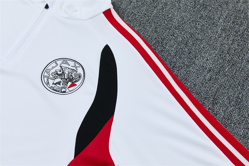 Ajax 26/27 Half Zipper Training Suit - White 3