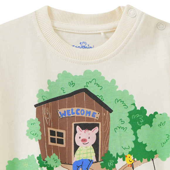 Topomini Baby T-Shirt mit Bauernhof-Print