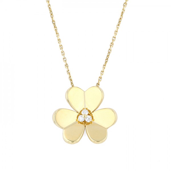 Van Cleef & Arpels Frivole Necklace 18K Yellow Gold Diamond
