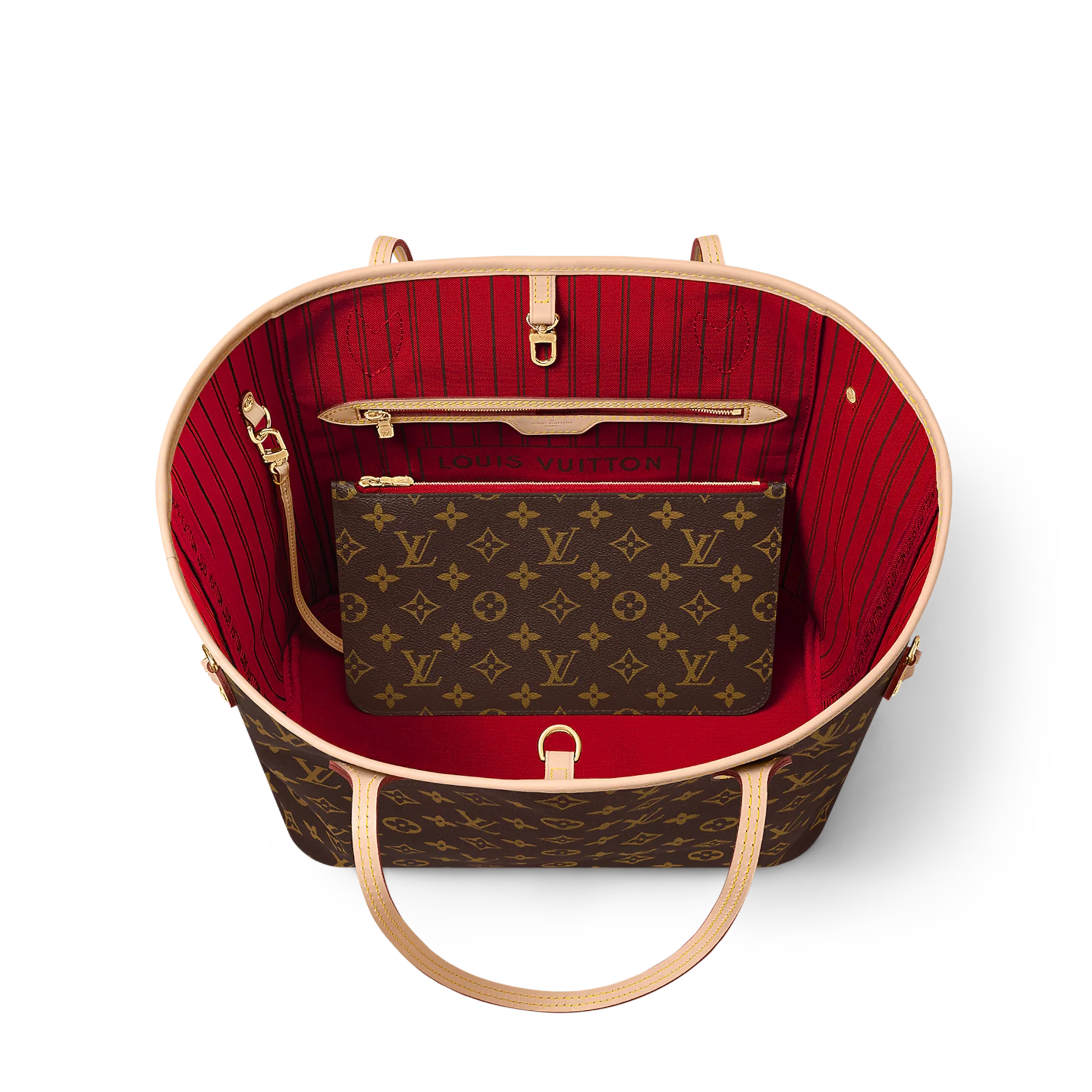 Louis Vuitton Neverfull MM Tote Bag - Cerise
