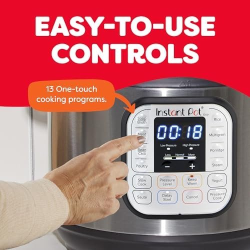 7-in-1 Electric Pressure Cooker, Slow Cooker, Rice, Steamer, Sauté, Yogurt Maker, Warmer & Sterilizer, Includes App With Over 800 Recipes, Stainless Steel, 6 Quart