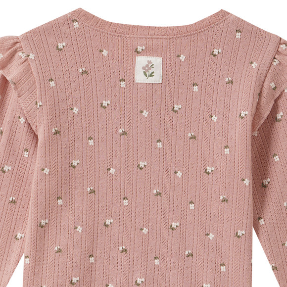 Topomini Pure Collection Baby Langarmshirt mit Blümchen