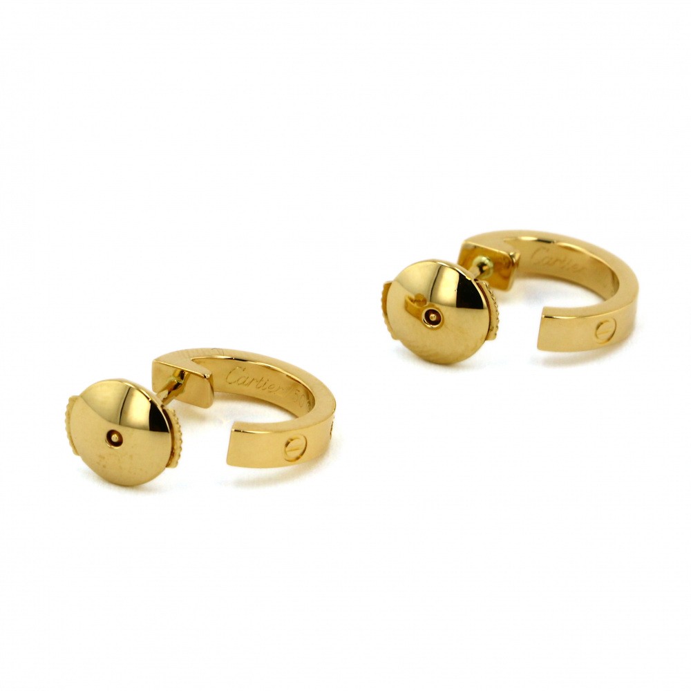Cartier Love Earrings 18K Yellow Gold