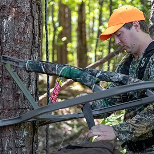 Summit Viper SD Lightweight Aluminum Climbing Treestand – 300 lb Capacity, Foam-Padded Seat, Includes Safety Harness