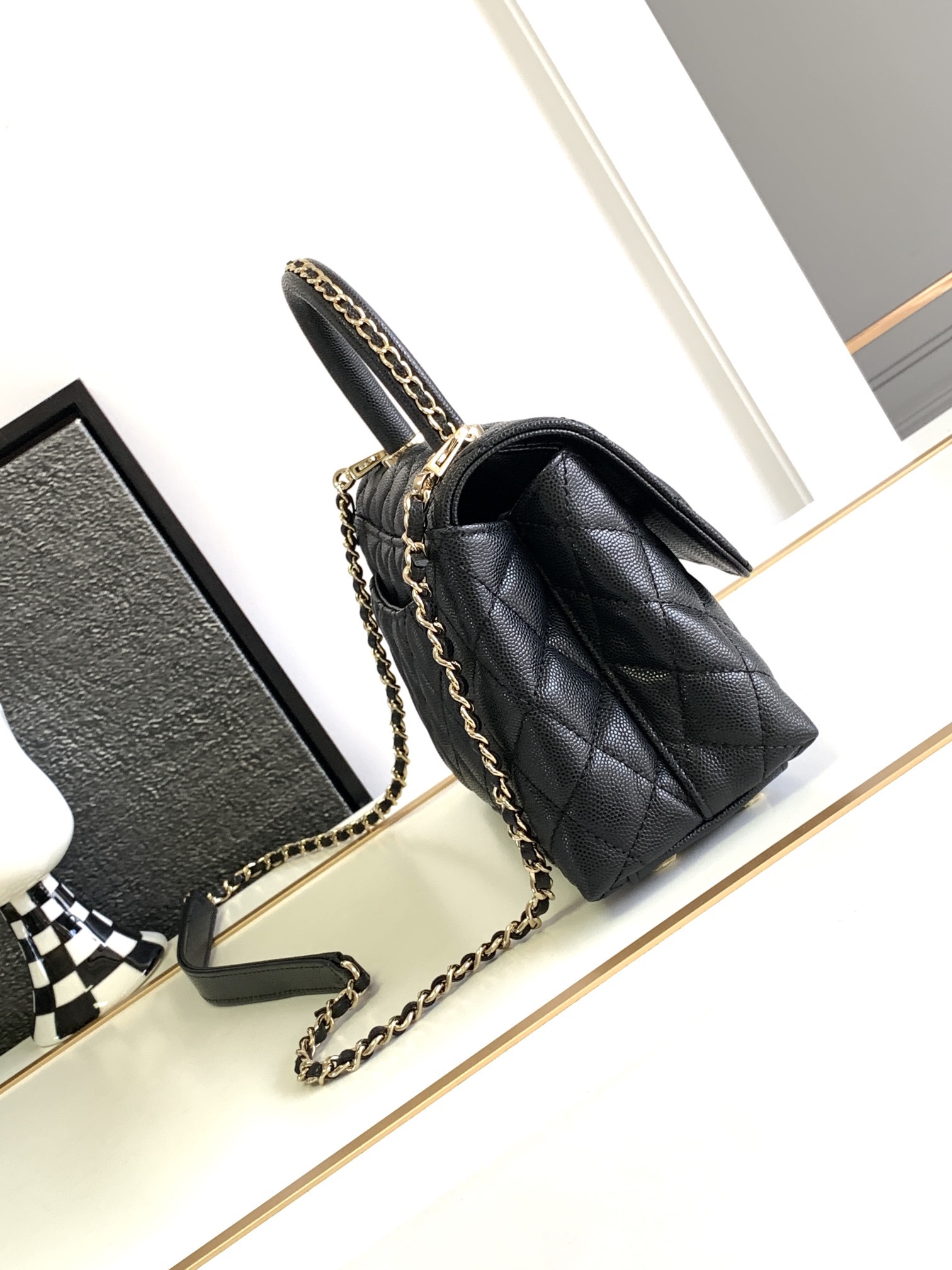 Chanel cocohandle Classic black 23cm