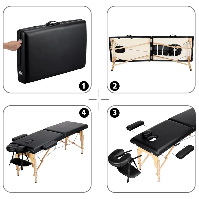 Yaheetech Portable Massage Table – Adjustable Beauty & Tattoo Bed