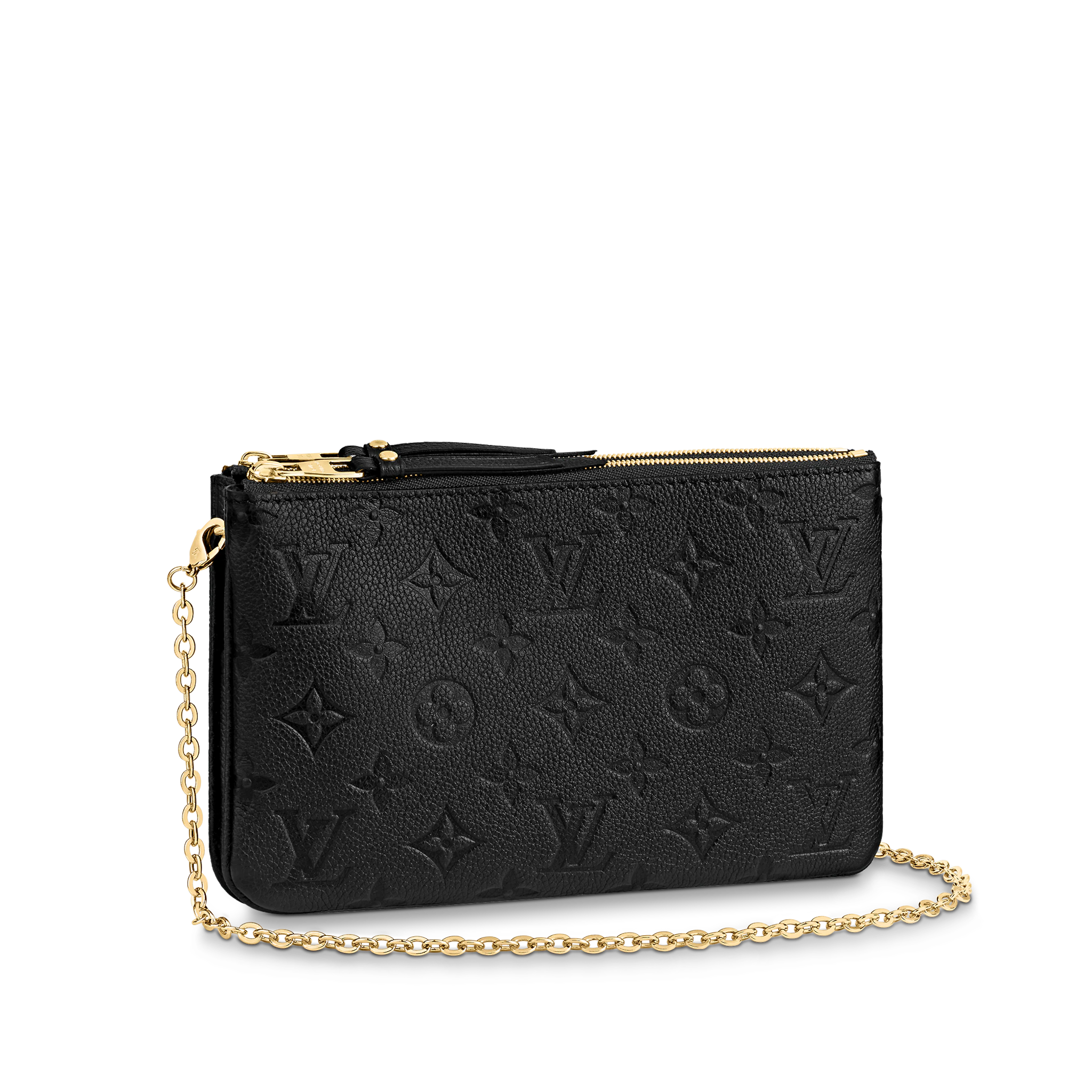 Louis Vuitton Double Zip Pochette 20Cm Black