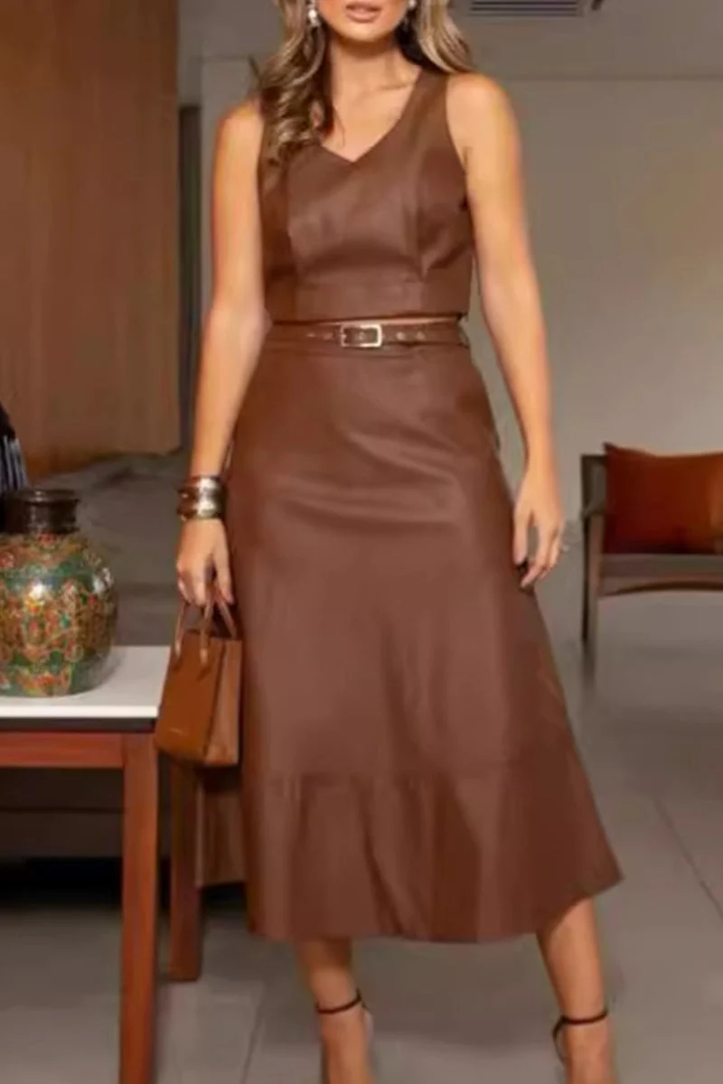 V-Neck Cropped Top & Midi Skirt SetClistos