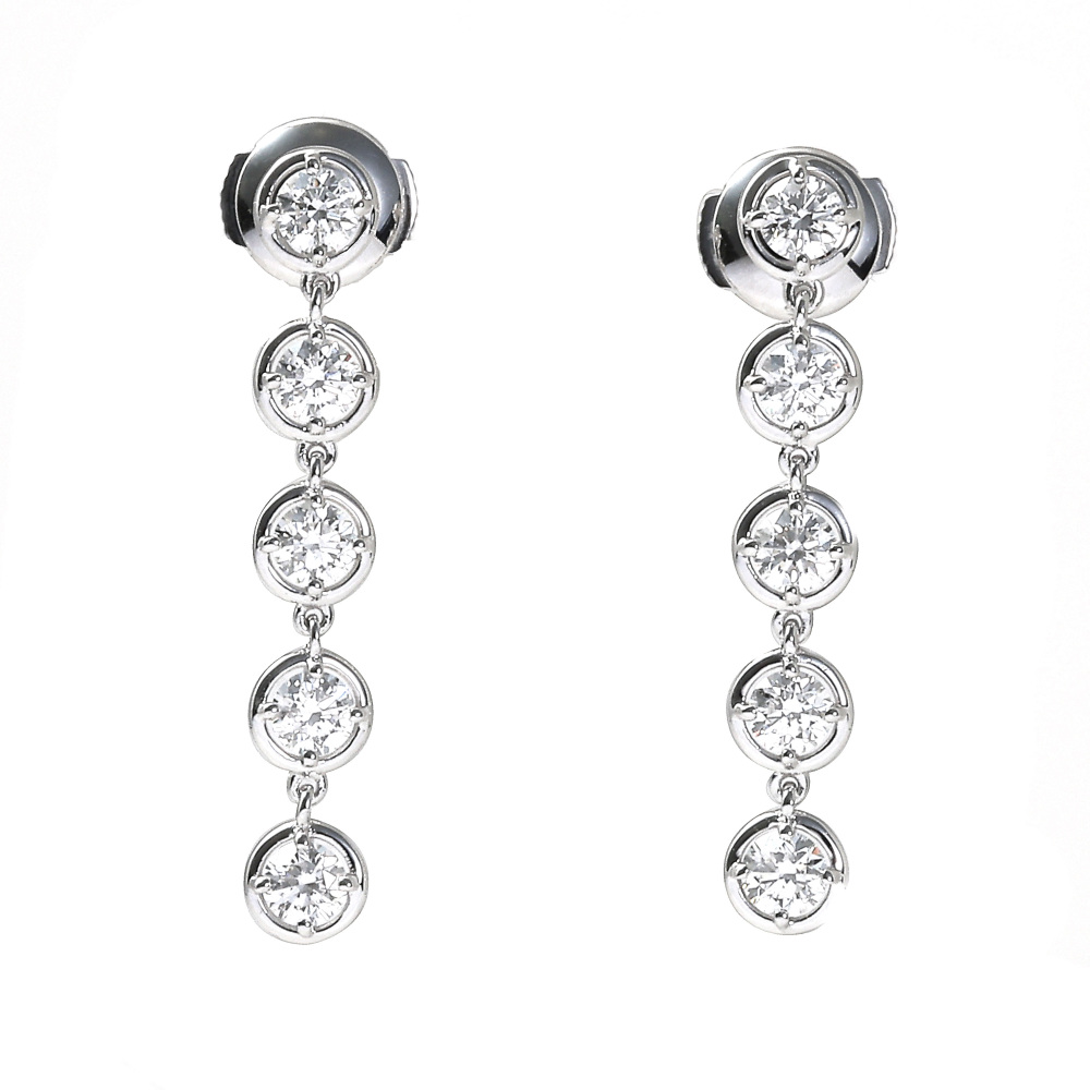 Van Cleef & Arpels Palmil Earrings 18K White Gold Diamond VCARO3R800