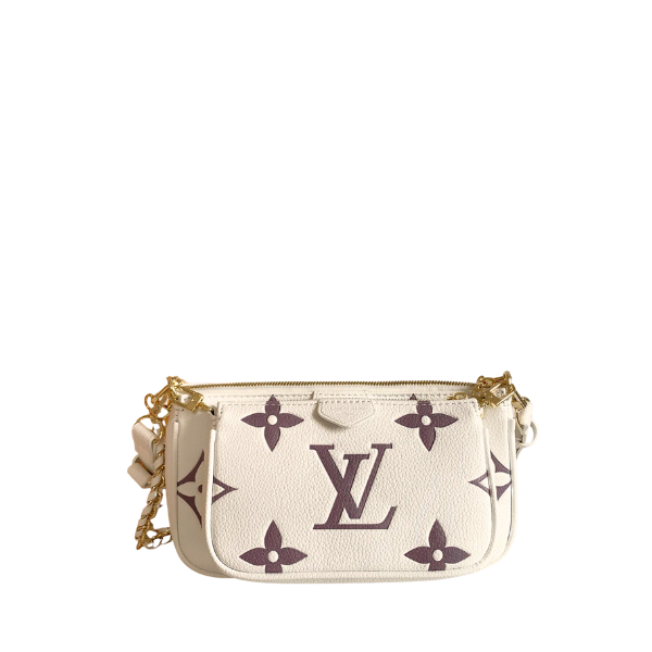 Louis Vuitton Multi Pochette Accessoires Beige And Purple 18Cm M80399