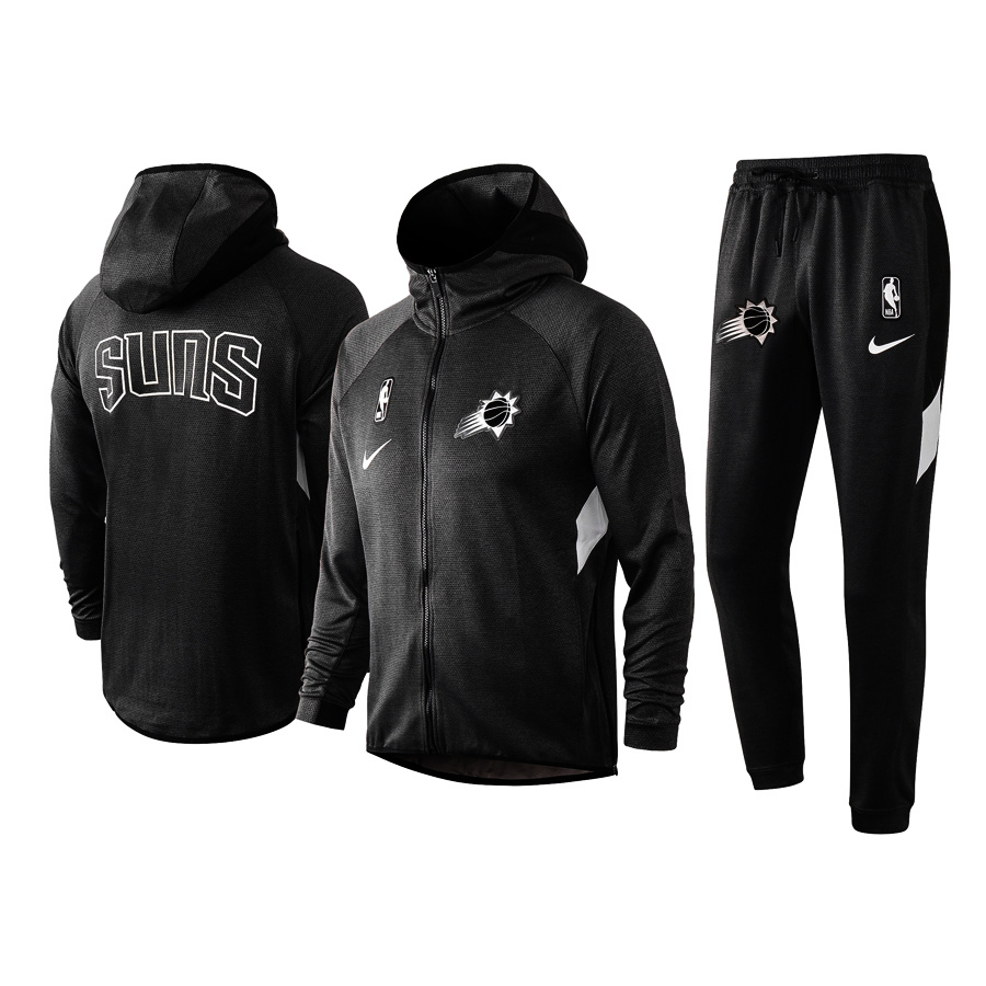 Men's Phoenix Suns Black 2019/20 Showtime Full-Zip Therma Flex Performance Hoodie