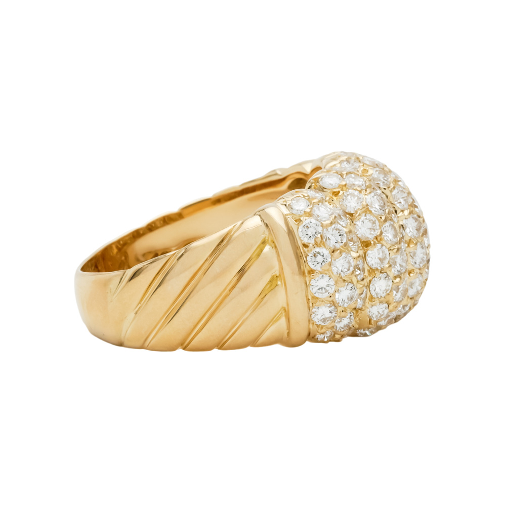 Van Cleef & Arpels Mantille K18 Yellow Gold Ring Diamond