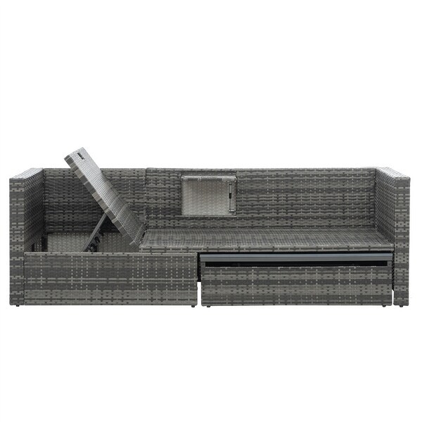 5 Set Wicker Furniture,Patio Furniture,Seasonal PE Wicker Furniture