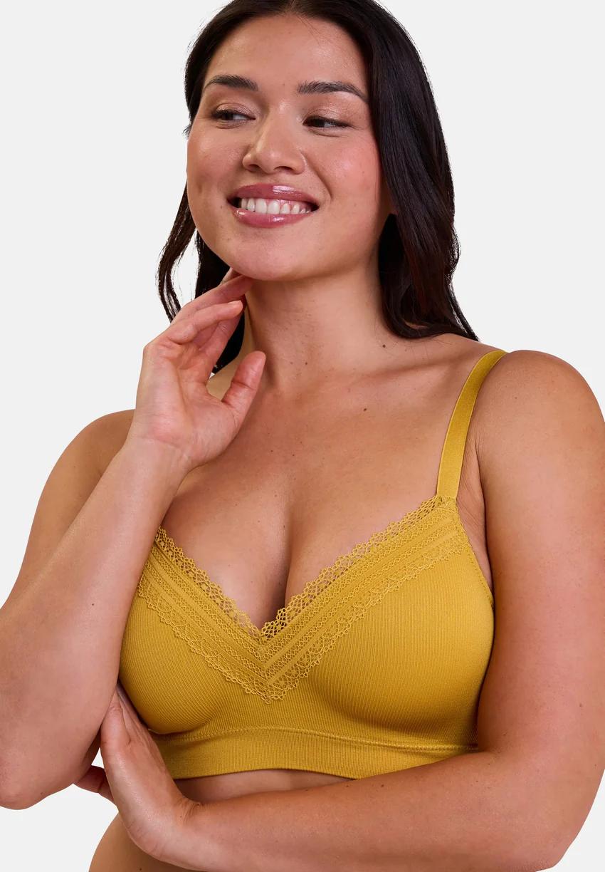 Lot de 2 brassières Agathe Jaune et Rose