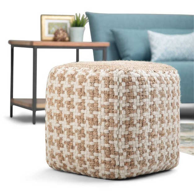 Digby Cube Pouf Natural Wyndenhal