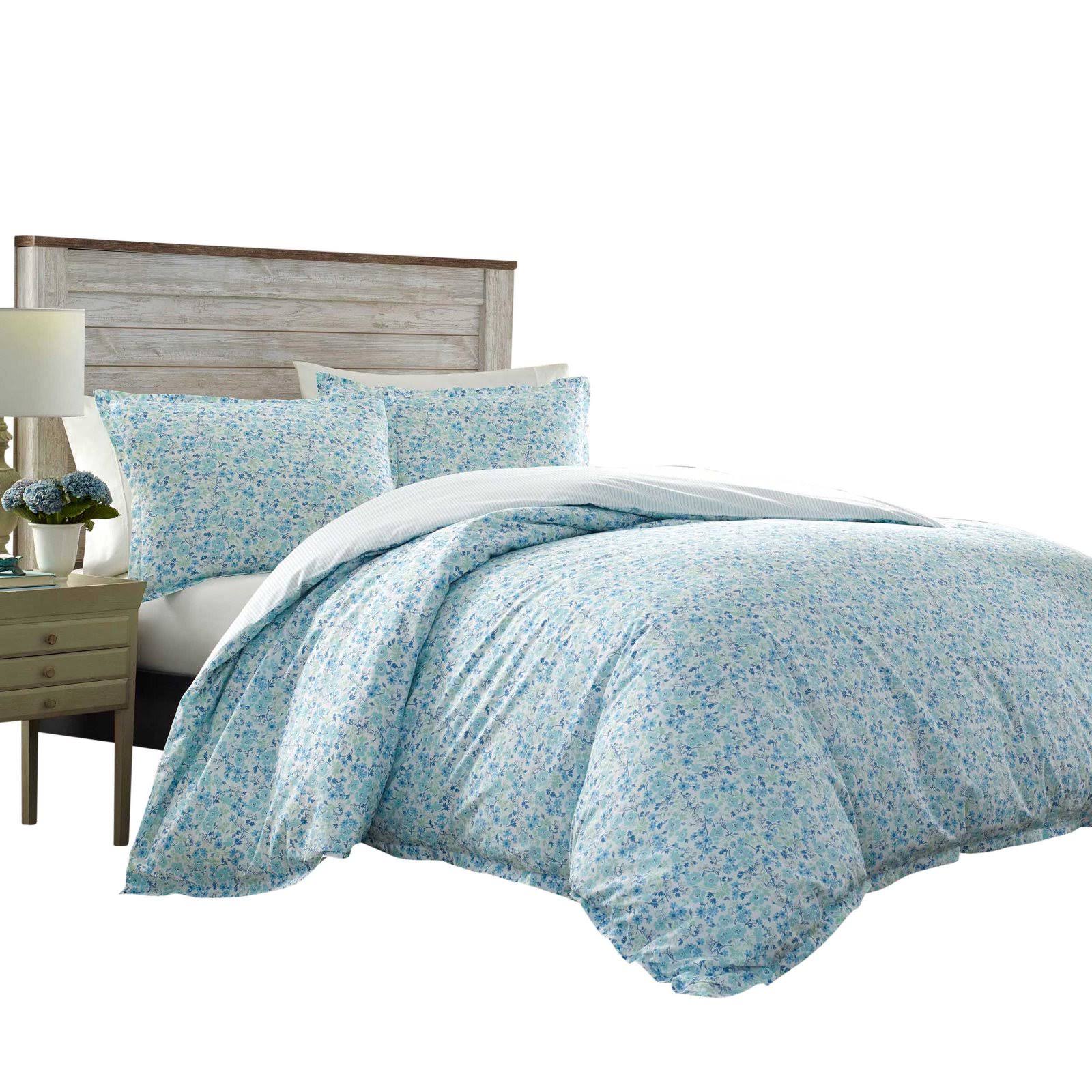 Laura Ashley Jaynie Duvet Cover Set Blue Full/Queen