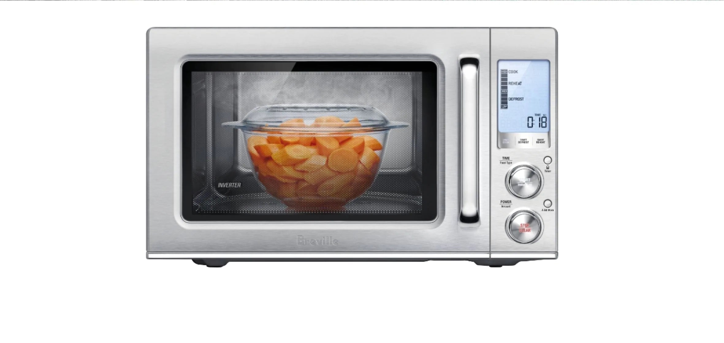 Breville - the Smooth Wave™ 1.2 Cu. Ft. Microwave - Stainless steel