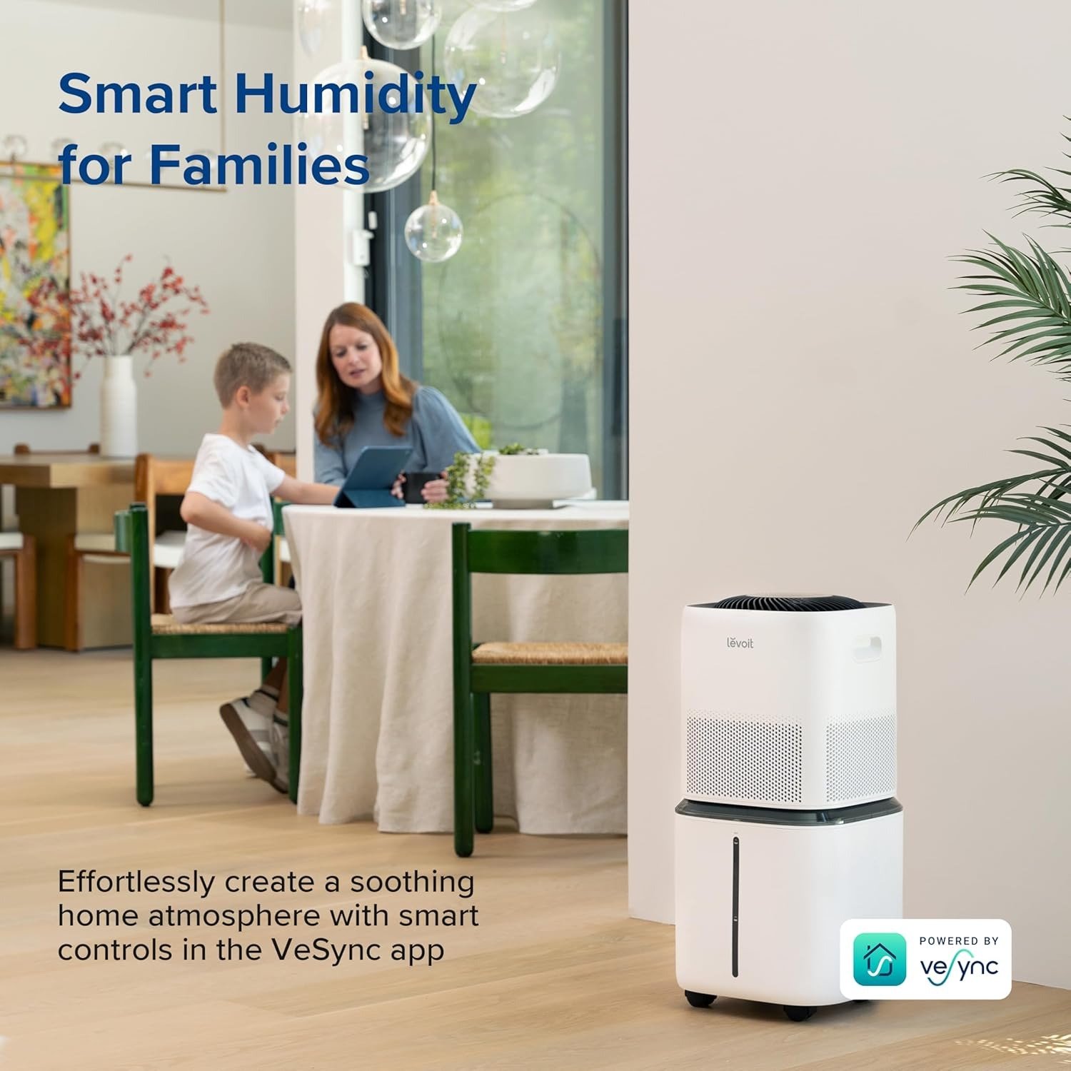 Foldable Superior Evaporative Humidifier Quiet Large Room Air Hydration for Home Bedroom