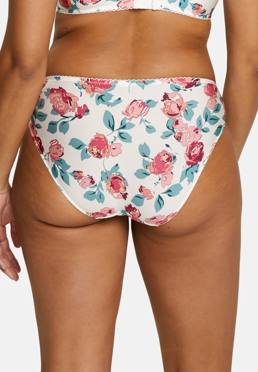 Slip Tiffany Imprimé Floral Rose & Ivoire
