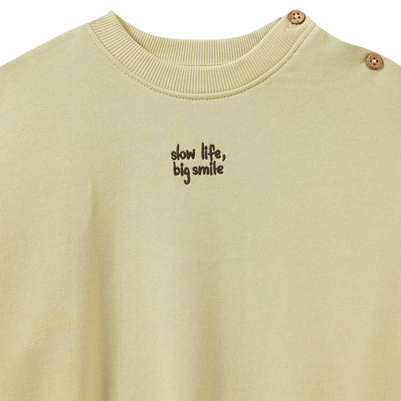 Topomini Pure Collection Baby Sweatshirt mit Schriftzug