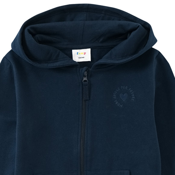 Famy Mädchen Sweatjacke mit Kapuze