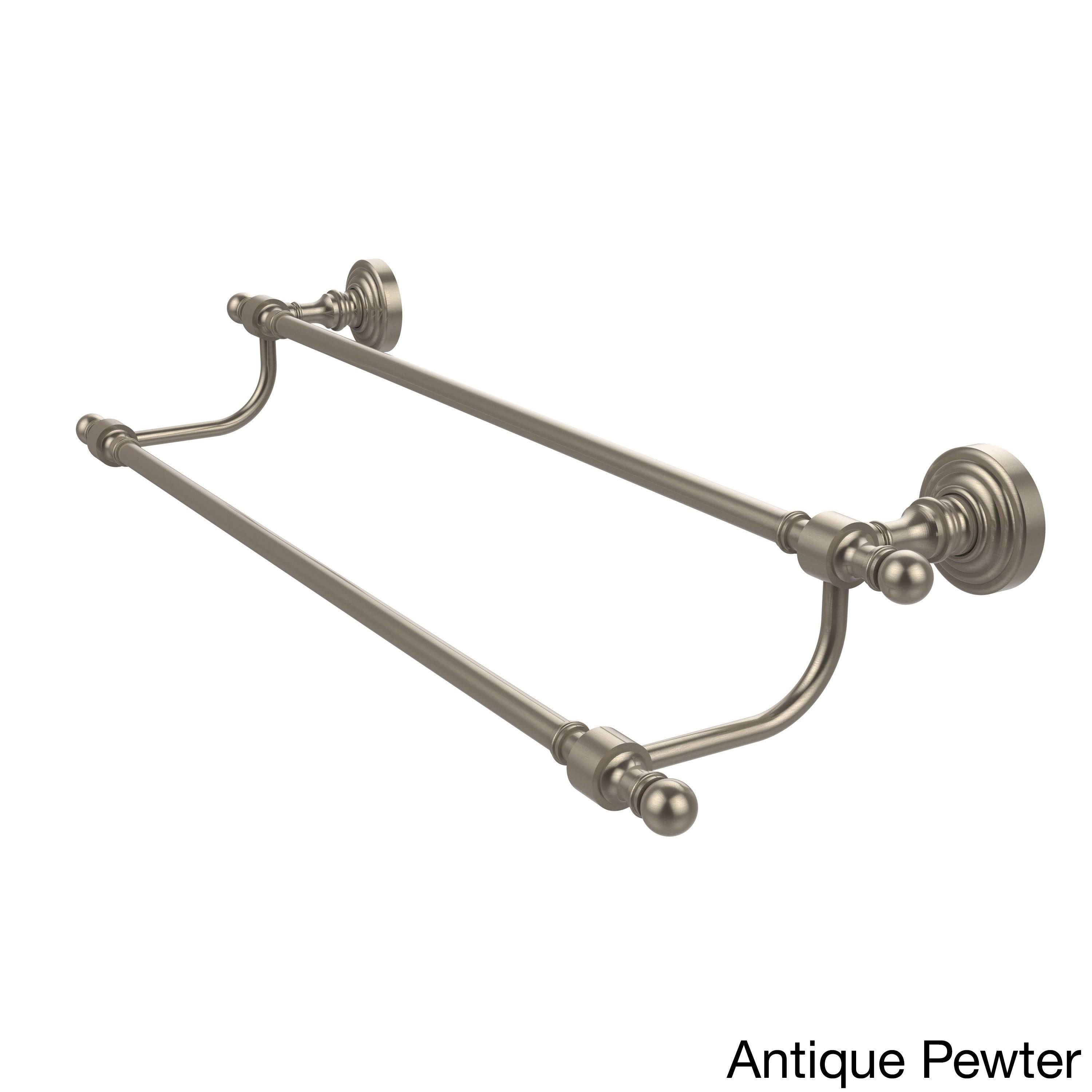 Allied Brass Retro Wave Collection 24 inch Double Towel Bar Satin Chrome