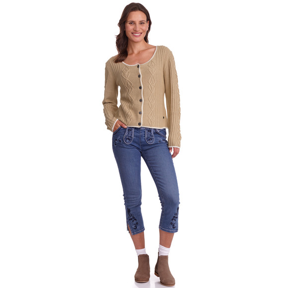 Gina Benotti Damen Strickjacke in Flecht-Struktur