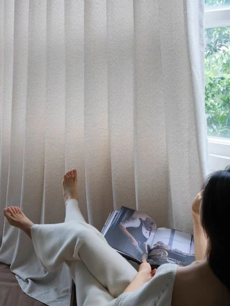 FA011 - CHA*EL Classic Beige Oatmeal Living Room Bedroom Blackout Curtains Floor-to-Ceiling Curtains