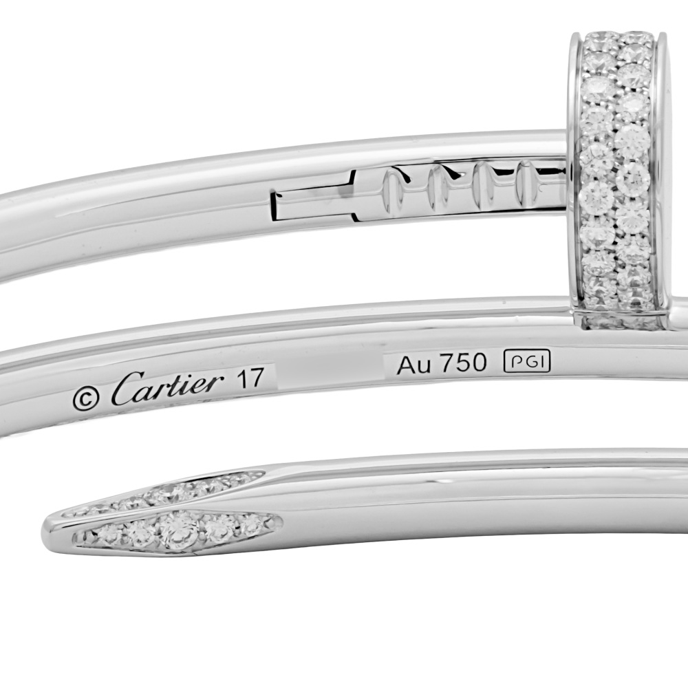 Cartier Juste un Clou Bracelet 18K White Gold Diamond N6708500