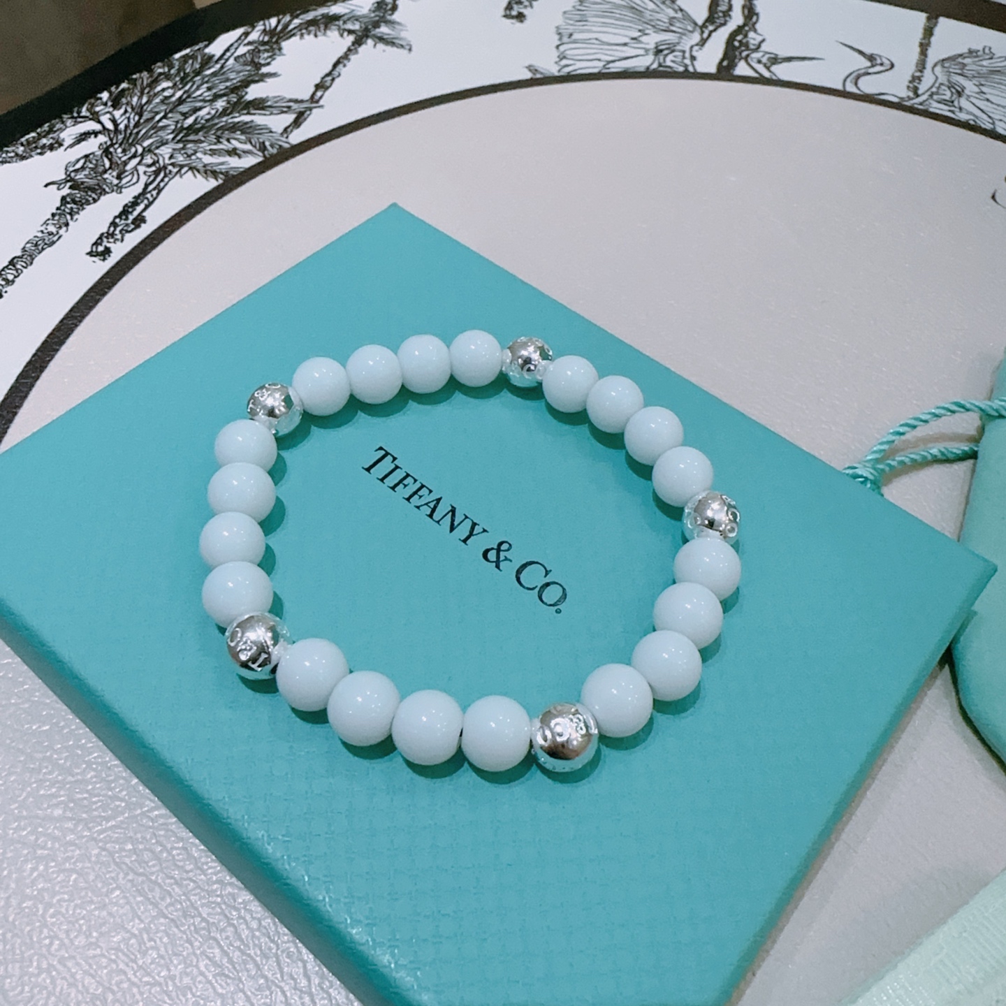 New Tiffany bracelet multi-element agate silver style bracelet trendy and fashionable must-have same style for couples - cnluxepick