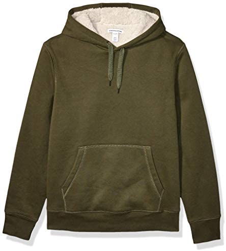 Men's Sherpa-Lined Pullover Hoodie Sweatshirt
