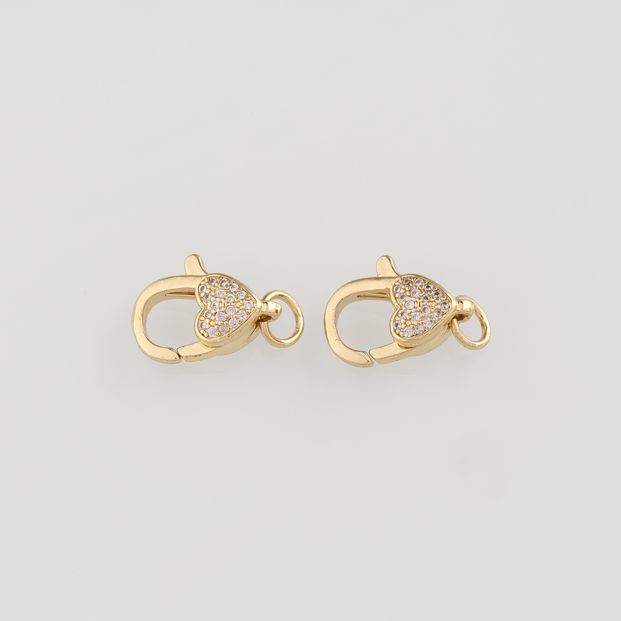 18K Gold Filled Lobster Claw Clasp,Heart Lobster Clasp Lock,Spring Buckle for DIY Jewelry Necklace Bracelet