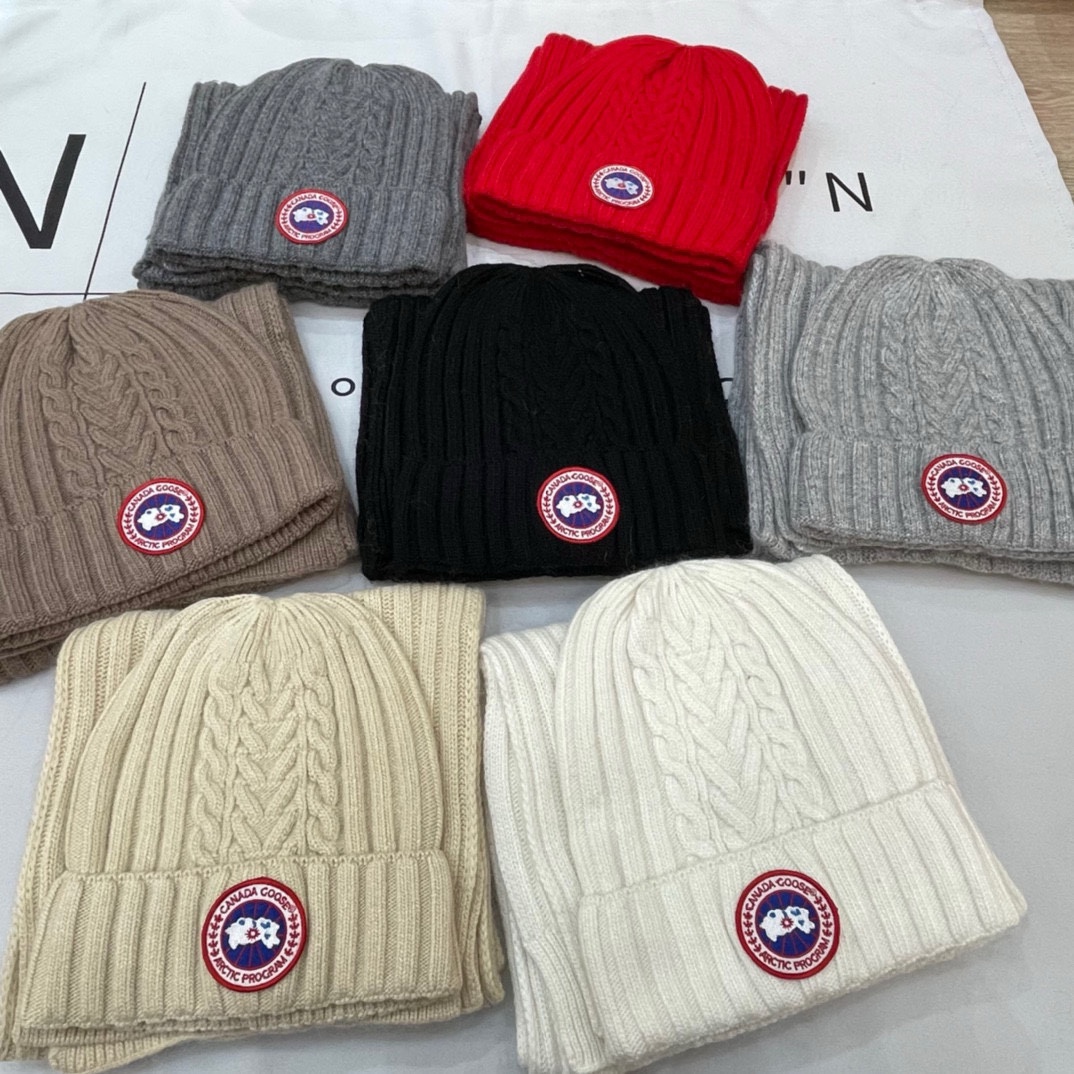 Canada Goose Hat+Scarf set Cashmere material - cnluxepick