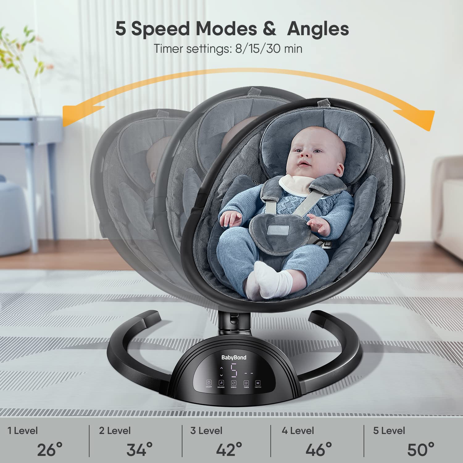 Infants BabyBond Bluetooth Speaker Positions