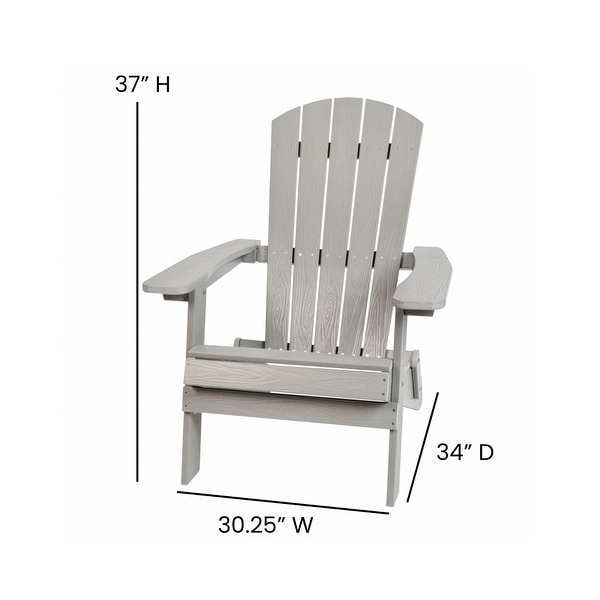 AllWeather Poly Resin Folding Adirondack Chair