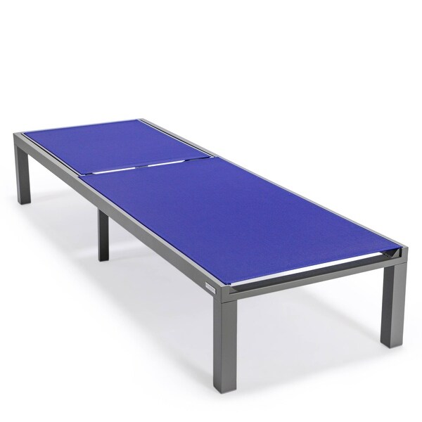Aluminum Beach Pool Sun Lounge Chair Sling Mesh Fabric Reclining Stackable Lounger Chair
