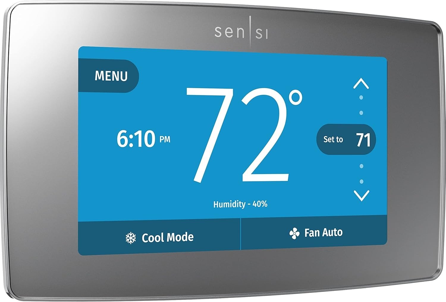Smart Thermostat with Touchscreen Color Display, Programmable, Wi-Fi, Mobile App, Easy DIY, Data Privacy, Works with Alexa, Energy Star Certified