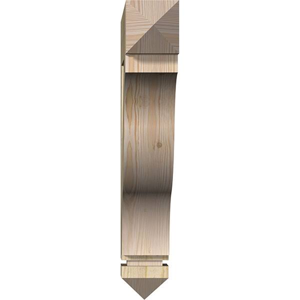 Ekena Millwork BKT04X24X24FST03RDF 4x22W x 24x22D x 24x22H Funston Arts u0026 Crafts Rough Sawn BRACKET, Douglas Fir