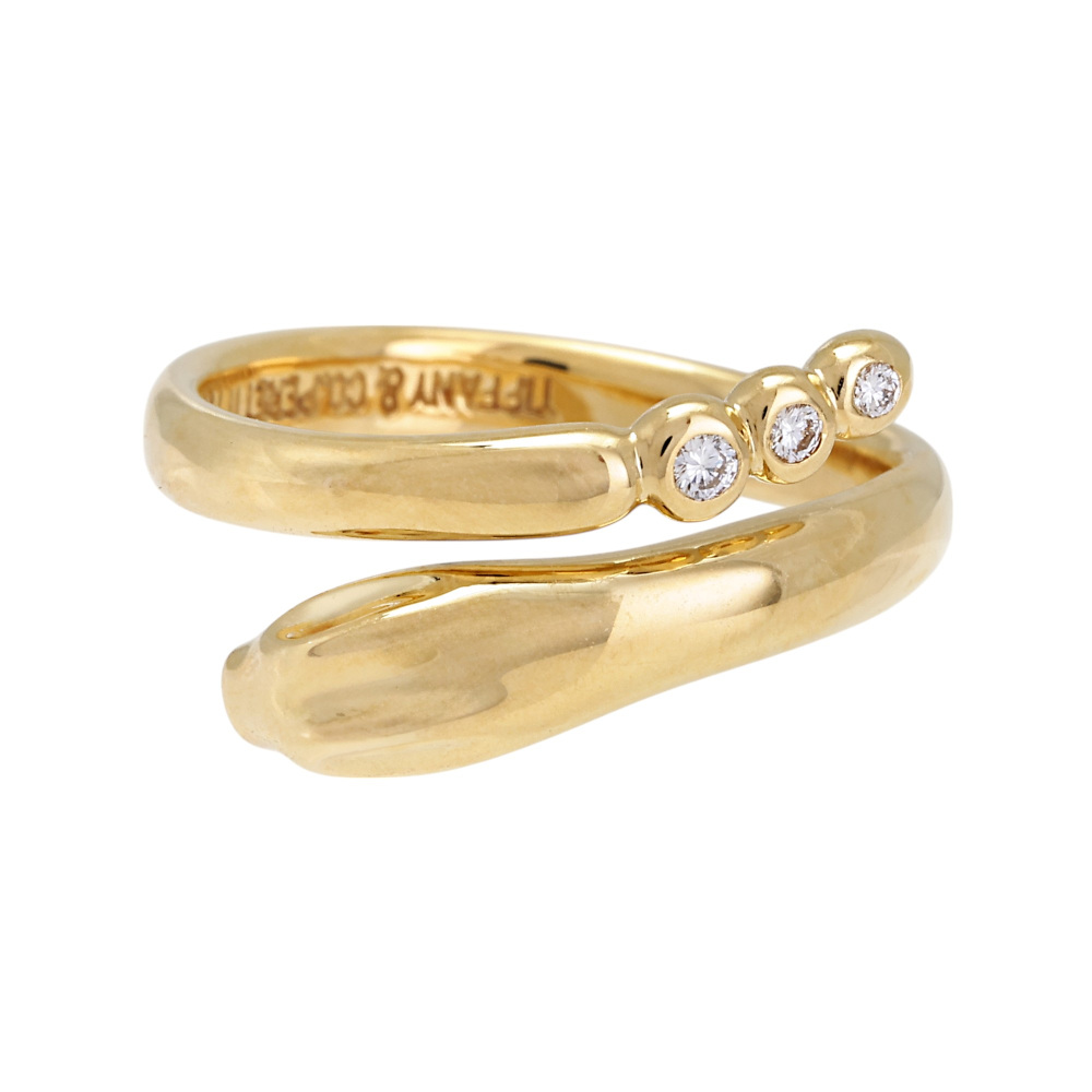 Tiffany & Co. Elsa Peretti Ring 18K Yellow Gold Diamond 60088559